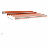 Fristående markis manuellt infällbar 400x300 cm orange/brun