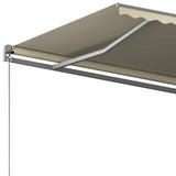 Fristående markis automatisk 400x300 cm gräddvit