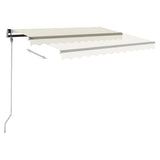 Fristående markis automatisk 400x300 cm gräddvit