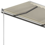 Fristående markis manuell 450x300 cm gräddvit