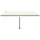 Fristående markis automatisk 450x300 cm gräddvit