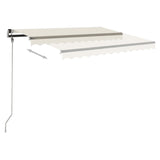 Fristående markis automatisk 450x300 cm gräddvit