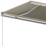 Fristående markis automatisk 450x300 cm gräddvit
