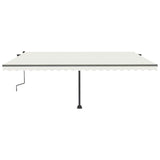 Fristående markis manuell 500x300 cm gräddvit