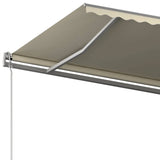 Fristående markis manuell 600x300 cm gräddvit