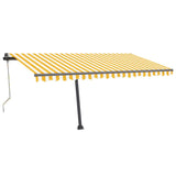 Fristående markis automatisk 400x350 cm gul/vit
