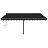 Fristående markis manuellt infällbar 450x350 cm antracit