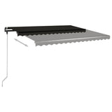 Fristående markis manuellt infällbar 450x350 cm antracit