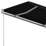 Fristående markis manuellt infällbar 450x350 cm antracit