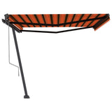 Fristående markis automatisk 450x350 cm orange/brun
