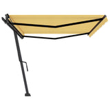 Fristående markis manuellt infällbar 500x350 cm gul/vit