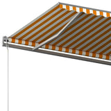 Fristående markis manuellt infällbar 500x350 cm gul/vit