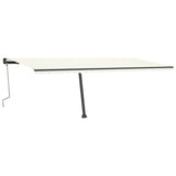 Fristående markis manuellt infällbar 600x350 cm gräddvit
