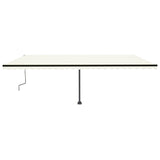 Fristående markis manuellt infällbar 600x350 cm gräddvit