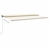 Fristående markis manuellt infällbar 600x350 cm gräddvit