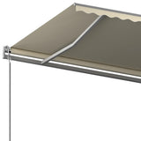 Fristående markis manuellt infällbar 600x350 cm gräddvit