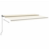 Fristående markis automatisk 600x350 cm gräddvit