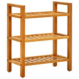 Skohylla med 3 hyllor 50x27x60 cm massiv ek
