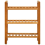 Skohylla med 3 hyllor 50x27x60 cm massiv ek