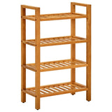 Skohylla med 4 hyllor 50x27x80 cm massiv ek