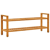 Skohylla med 2 hyllor 100x27x40 cm massiv ek