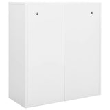 Dokumentskåp vit 90x40x102 cm stål