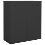 Dokumentskåp antracit 90x40x102 cm stål