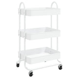 Rullvagn 3 våningar vit 43x34x79 cm stål