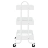 Rullvagn 3 våningar vit 43x34x79 cm stål