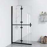Hopfällbar duschvägg med klart ESG-glas 110x190 cm