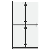 Vikbar duschvägg med frostat ESG-glas 100x190 cm