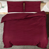 Bäddset vinröd 240x220 cm bomull