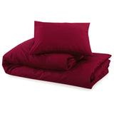 Bäddset vinröd 225x220 cm bomull
