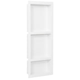 Infälld duschhylla niche 3 hyllor vit högglans 41x99x9 cm