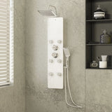 Duschpanel glas 25x47,5x130 cm vit