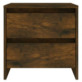 Sängbord 2 st rökfärgad ek 45x34,5x44,5 cm konstruerat trä