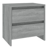 Sängbord 2 st grå sonoma-ek 45x34,5x44,5 cm konstruerat trä