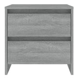 Sängbord 2 st grå sonoma-ek 45x34,5x44,5 cm konstruerat trä