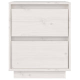Sängbord vit 40x35x50 cm massiv furu