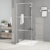 Duschvägg silver 80x195 cm klart ESG-glas