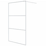 Duschvägg vit 115x195 cm klart ESG-glas