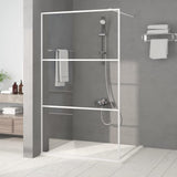 Duschvägg vit 115x195 cm klart ESG-glas