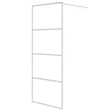 Duschvägg vit 80x195 cm klart ESG-glas
