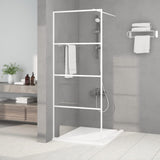 Duschvägg vit 80x195 cm klart ESG-glas