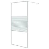 Duschvägg vit 100x195 cm klart ESG-glas