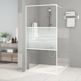 Duschvägg vit 100x195 cm klart ESG-glas