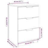 Sängbord 2 st vit 40x36x65 cm