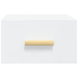Väggmonterat sängbord vit 35x35x20 cm