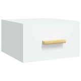 Väggmonterade sängbord 2 st vit 35x35x20 cm