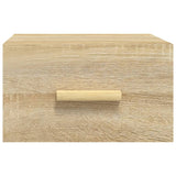 Väggmonterade sängbord 2 st sonoma-ek 35x35x20 cm